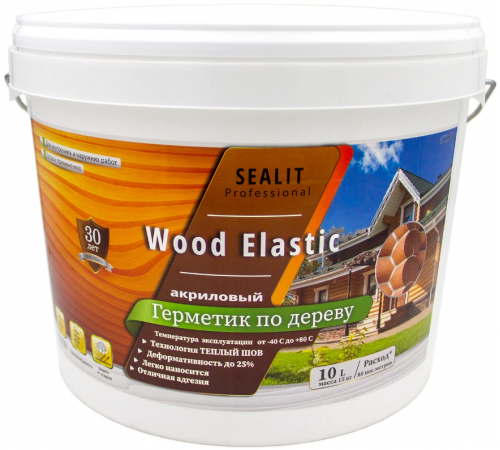 Купить ГЕРМЕТИК - Sealit Wood Elastic для работы с деревянными материалами 10 л в Перми, Пермский край