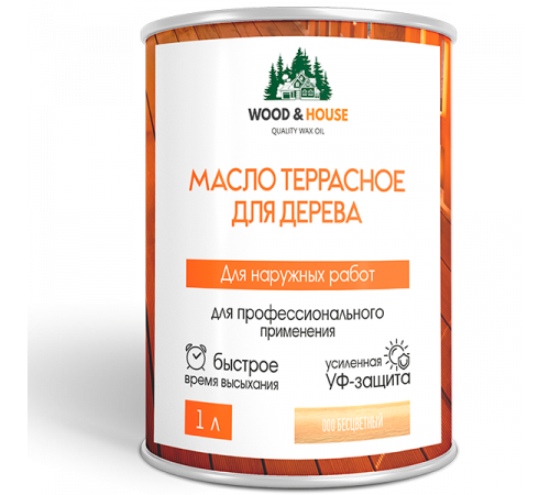 Заказать МАСЛО ТЕРРАСНОЕ ДЛЯ ДЕРЕВА WOOD & HOUSE в Перми, Пермский край